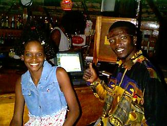 Friday Night's Crew at The Thatch Hut Bar in Negril, Jamaica