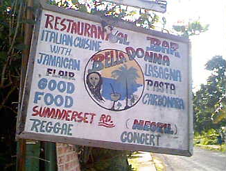 Bella Donna Restaurant on the West End in Negril Jamaica
