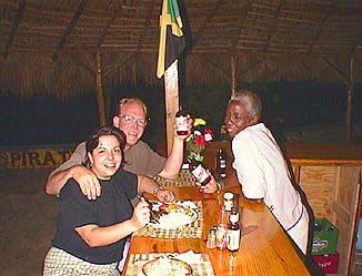 Bill and Debby at Pirates Cave on the cliffs in Negril Jamaica