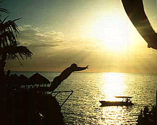 On the cliffs in Negril Jamaica
