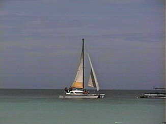 The Red Stripe on the water in Negril, Jamaica