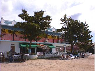 Club Palm Setting Up on the Beach at Travellers Beach Resort in Negril Jamaica