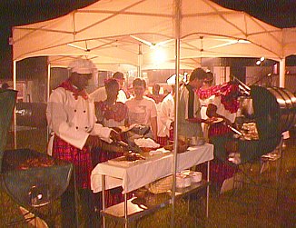 Buffet at the Negril Night Out on the West End in Negril Jamaica
