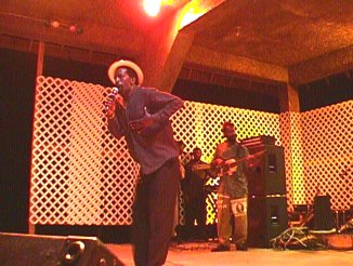 Gregory Isaacs on stage at Sam Sara in Negril Jamaica