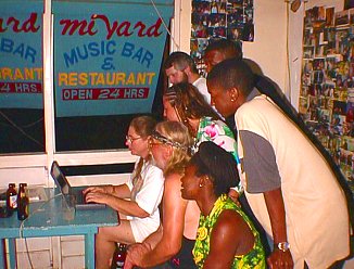 The Negril Gang at Mi Yard during the Internet Pub Crawl in Negril Jamaica