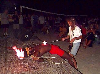Monday's Fireshow at Risky Business in Negril, Jamaica