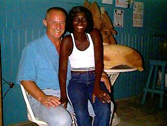 Dave and Kadian at the R Bar in Negril Jamaica