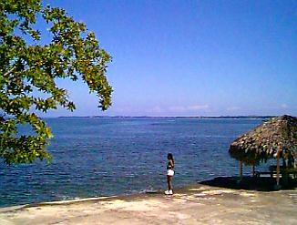 Donna in Thought at the Yacht Club in Negril, Jamaica