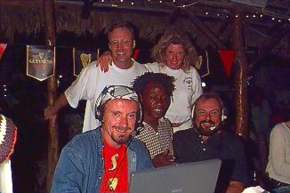 Family at the Yacht Club in Negril, Jamaica