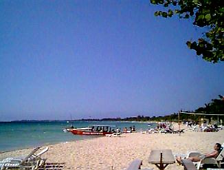 The beach on Tuesday in Negril, Jamaica