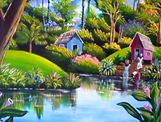 King Pinto's artwork at Tigress 1 in Negril, Jamaica