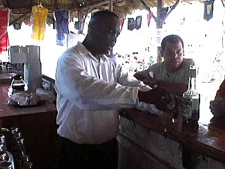 Neville making a Marley at the Negril Yacht Club in Negril, Jamaica