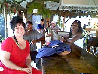 Fran in da house in Negril, Jamaica