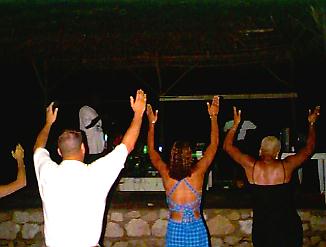 Kareoke at Mariner's Inn in Negril, Jamaica