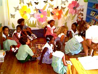 School time at Harding Hall near Negril, Jamaica