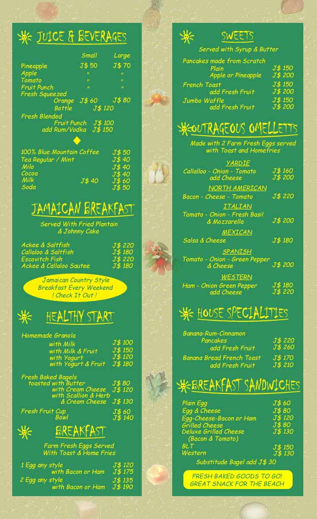 The Breakfast Menu