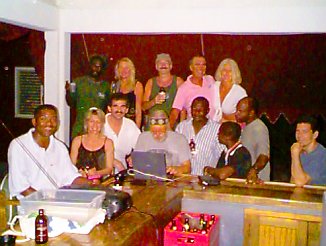 The Negril Crew at Roots Bamboo on the beach in Negril Jamaica