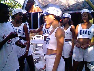 The Lite Girls at Risky Business in Negril Jamaica
