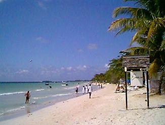 The beach at Charela Inn in Negril Jamaica