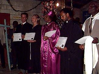 Bishop Tim and Lady Bishop Regina outside Negril, Jamaica