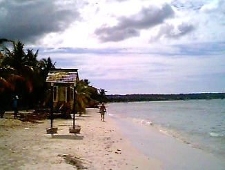 The beach at Charela Inn in Negril, Jamaica