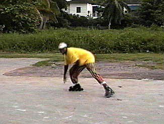 Reggae inline skating at Roots Bamboo in Negril, Jamaica