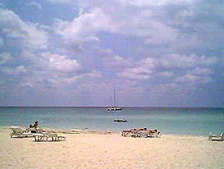 Beach at Roots Bamboo in Negril Jamaica