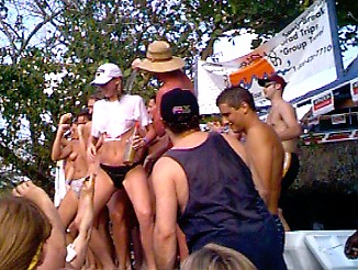 The Wet T-Shirt Winner at Risky Business in Negril Jamaica