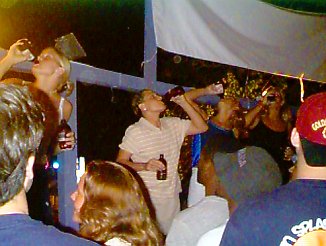 The Start of Spring Break 98 at Risky Business in Negril Jamaica