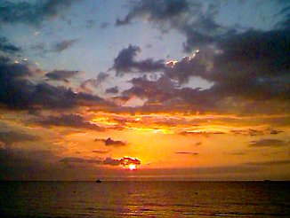 Sunset at Travellers Beach Resort in Negril, Jamaica