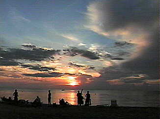 Saturday's Sunset at Negril Gardens on the Beach in Negril Jamaica