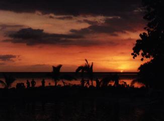 Halloween Sunset from Hedonism II in Negril Jamaica