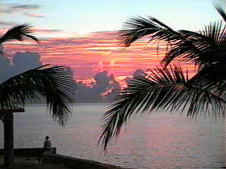 Sunset at Mariner's Inn in Negril Jamaica