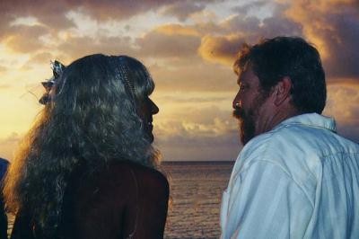 Sunset Wedding from the beach in Negril Jamaica