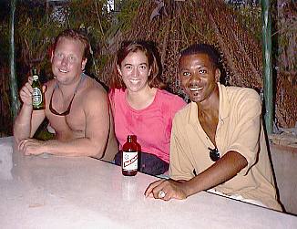 Mark and Whitney at Serious Chicken on the West End in Negril Jamaica